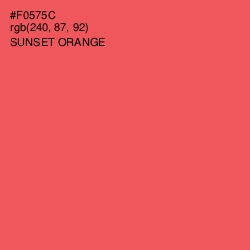 #F0575C - Sunset Orange Color Image